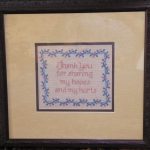 needlework Framing sample for Images Custom Framing